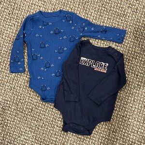 Set of 2 Long Sleeve Onesies
